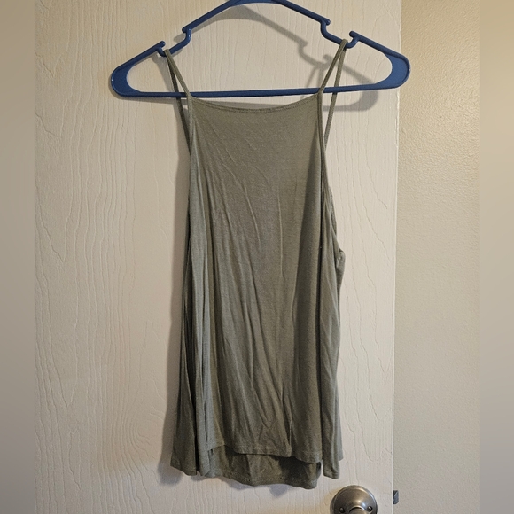 Womens American Eagle Outfitters Sage Green Tank Top - Picture 2 of 3